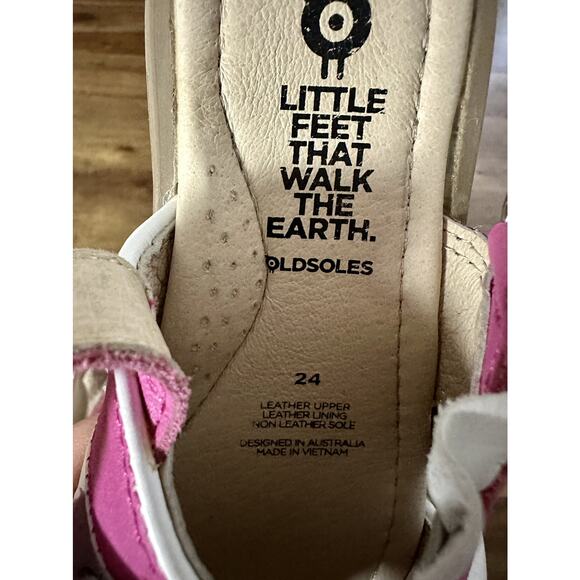 Old Soles Queen Ruffled Sandals Fuchsia Pink Snow White Leather Slingbacks 8 - Picture 7 of 9